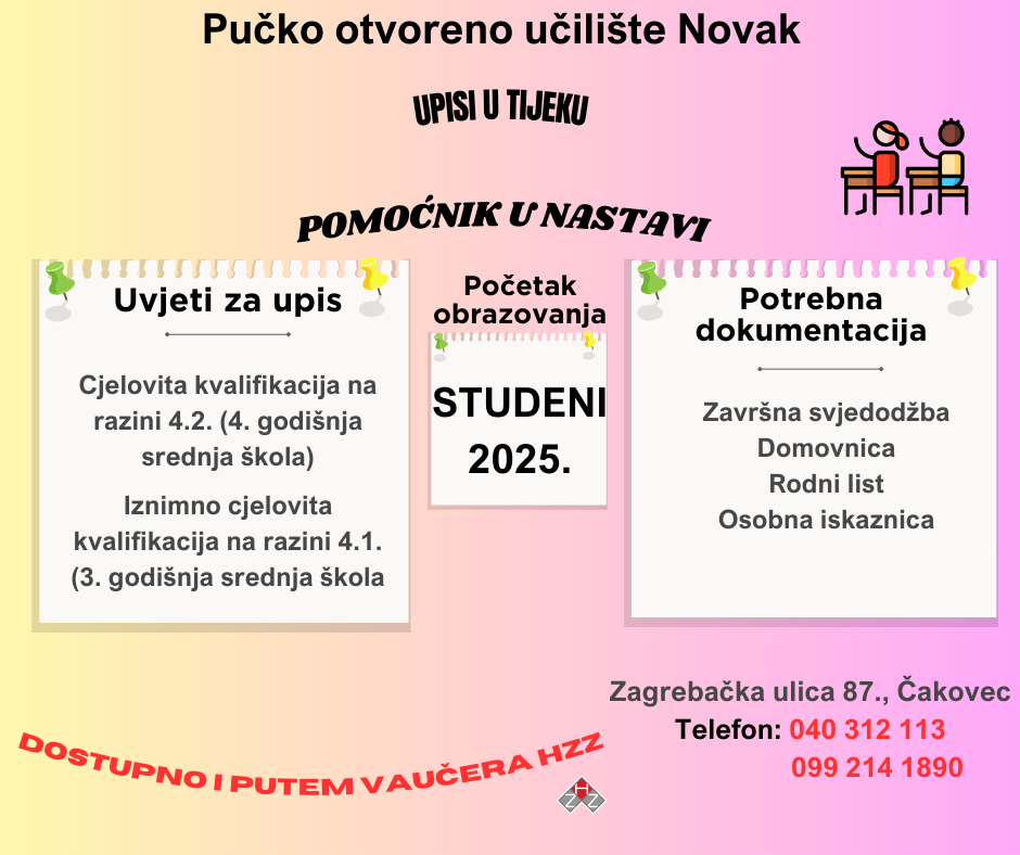 Letak Pomoćnik u nastavi