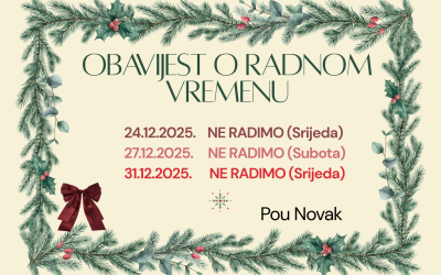Obavijest o radnom vremenu POU Novak