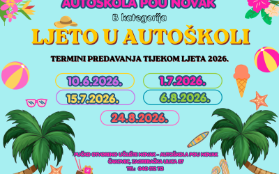 Ljetni upisi u Autoškolu POU Novak